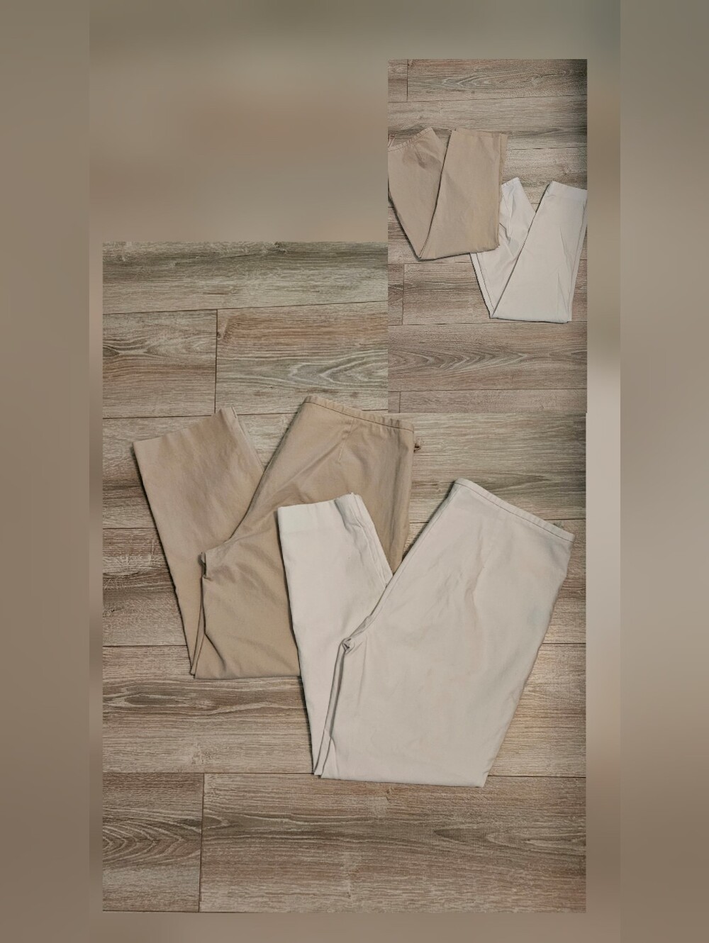 J. McLaughlin SZ 12 Bundle Of 2 Flat Front Side Zip Crop Pant Preppy Smart Basic